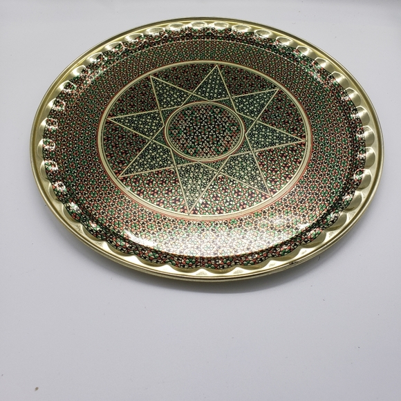 Octogram Fractal Tray / Tin Plate / Metal Dish / 9.5 " - Picture 6 of 11